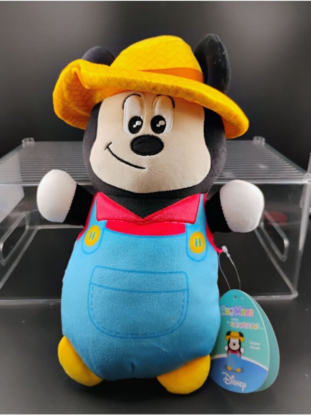 Disney Mickey Mouse Farmer Plush Toy With Yellow Hat & Overalls